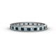 1 - Rebica 2.00 mm Princess Cut Blue and White Diamond Eternity Band 