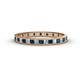 1 - Rebica 2.00 mm Princess Cut Blue and White Diamond Eternity Band 