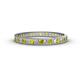 1 - Rebica 2.00 mm Princess Cut Yellow and White Diamond Eternity Band 