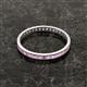 2 - Rebica 2.00 mm Princess Cut Pink Sapphire and Diamond Eternity Band 