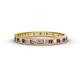 1 - Rebica 2.00 mm Princess Cut Pink Tourmaline and Diamond Eternity Band 