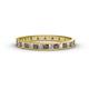 1 - Rebica 2.00 mm Princess Cut Smoky Quartz and Diamond Eternity Band 