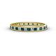 1 - Rebica 2.00 mm Princess Cut London Blue Topaz and Diamond Eternity Band 