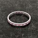 2 - Rebica 2.00 mm Princess Cut Rhodolite Garnet and Diamond Eternity Band 