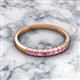 2 - Neria 2.50 mm Pink Sapphire 9 Stone Wedding Band 
