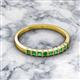 2 - Neria 2.50 mm Green Garnet 9 Stone Wedding Band 