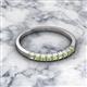 2 - Neria 2.50 mm Peridot 9 Stone Wedding Band 