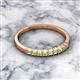 2 - Neria 2.50 mm Peridot 9 Stone Wedding Band 