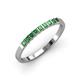 3 - Neria 2.50 mm Green Garnet 9 Stone Wedding Band 