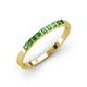 3 - Neria 2.50 mm Green Garnet 9 Stone Wedding Band 
