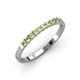 3 - Neria 2.50 mm Peridot 9 Stone Wedding Band 