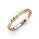 3 - Neria 2.50 mm Peridot 9 Stone Wedding Band 
