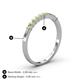 4 - Neria 2.50 mm Peridot 9 Stone Wedding Band 