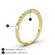 4 - Neria 2.50 mm Peridot 9 Stone Wedding Band 