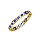 3 - Rebica 2.00 mm Princess Cut Blue Sapphire and Diamond Eternity Band 