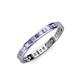 3 - Rebica 2.00 mm Princess Cut Tanzanite and Diamond Eternity Band 