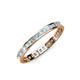 3 - Rebica 2.00 mm Princess Cut Aquamarine and Diamond Eternity Band 