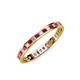 3 - Rebica 2.00 mm Princess Cut Ruby and Diamond Eternity Band 