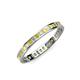 3 - Rebica 2.00 mm Princess Cut Yellow Sapphire and Diamond Eternity Band 