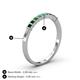 4 - Neria 2.50 mm Lab Created Emerald 9 Stone Wedding Band 