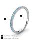 4 - Lara 1.70 mm Blue Topaz and Lab Grown Diamond Eternity Band 