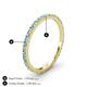 4 - Lara 1.70 mm Blue Topaz and Lab Grown Diamond Eternity Band 