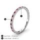 4 - Lara 1.70 mm Red Garnet and Diamond Eternity Band 