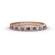 1 - Rebica 2.00 mm Princess Cut Iolite and Lab Grown Diamond Eternity Band 