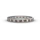 1 - Rebica 2.00 mm Princess Cut Smoky Quartz and Lab Grown Diamond Eternity Band 