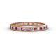 1 - Rebica 2.00 mm Princess Cut Pink Tourmaline and Lab Grown Diamond Eternity Band 