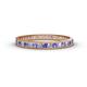 1 - Rebica 2.00 mm Princess Cut Tanzanite and Lab Grown Diamond Eternity Band 