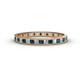 1 - Rebica 2.00 mm Princess Cut London Blue Topaz and Lab Grown Diamond Eternity Band 