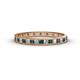1 - Rebica 2.00 mm Princess Cut Lab Grown Diamond and Lab Created Alexandrite Eternity Band 