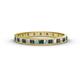 1 - Rebica 2.00 mm Princess Cut Lab Grown Diamond and Lab Created Alexandrite Eternity Band 