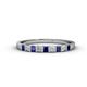1 - Neria 2.50 mm Blue Sapphire and Lab Grown Diamond 9 Stone Wedding Band 
