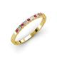 3 - Neria 2.50 mm Rhodolite Garnet and Lab Grown Diamond 9 Stone Wedding Band 