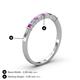 4 - Neria 2.50 mm Amethyst and Lab Grown Diamond 9 Stone Wedding Band 