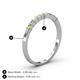4 - Neria 2.50 mm Peridot and Lab Grown Diamond 9 Stone Wedding Band 