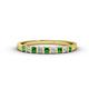 1 - Neria 2.50 mm Green Garnet and Lab Grown Diamond 9 Stone Wedding Band 