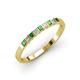 3 - Neria 2.50 mm Green Garnet and Lab Grown Diamond 9 Stone Wedding Band 