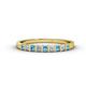 1 - Neria 2.50 mm Blue Topaz and Lab Grown Diamond 9 Stone Wedding Band 