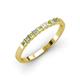 3 - Neria 2.50 mm Peridot and Lab Grown Diamond 9 Stone Wedding Band 
