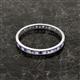 2 - Rebica 2.00 mm Princess Cut Iolite and Lab Grown Diamond Eternity Band 