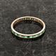 2 - Rebica 2.00 mm Princess Cut Green Garnet and Lab Grown Diamond Eternity Band 