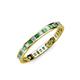 3 - Rebica 2.00 mm Princess Cut Green Garnet and Lab Grown Diamond Eternity Band 