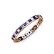 3 - Rebica 2.00 mm Princess Cut Blue Sapphire and Lab Grown Diamond Eternity Band 