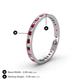 4 - Rebica 2.00 mm Princess Cut Ruby and Diamond Eternity Band 