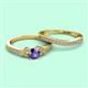 2 - Freya 5.80 mm Iolite and Diamond Butterfly Bridal Set Ring 
