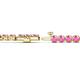 2 - Izarra 3.90 mm Pink Sapphire Eternity Tennis Bracelet 