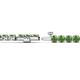 2 - Izarra 3.90 mm Green Garnet Eternity Tennis Bracelet 